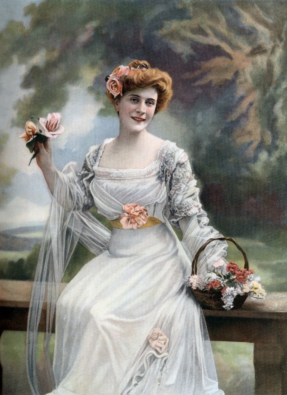 Den franske komiker Melle Sylvie, Paris, foto af Paul Nadar fra det franske blad "Le Theatre" 11. marts af Paul Nadar