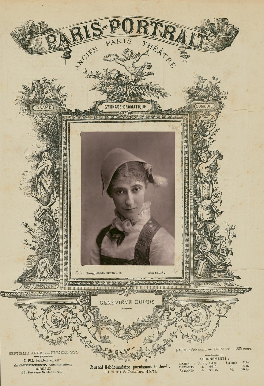 Geneviève Dupois, Gymnase-Dramatique af Paul Nadar