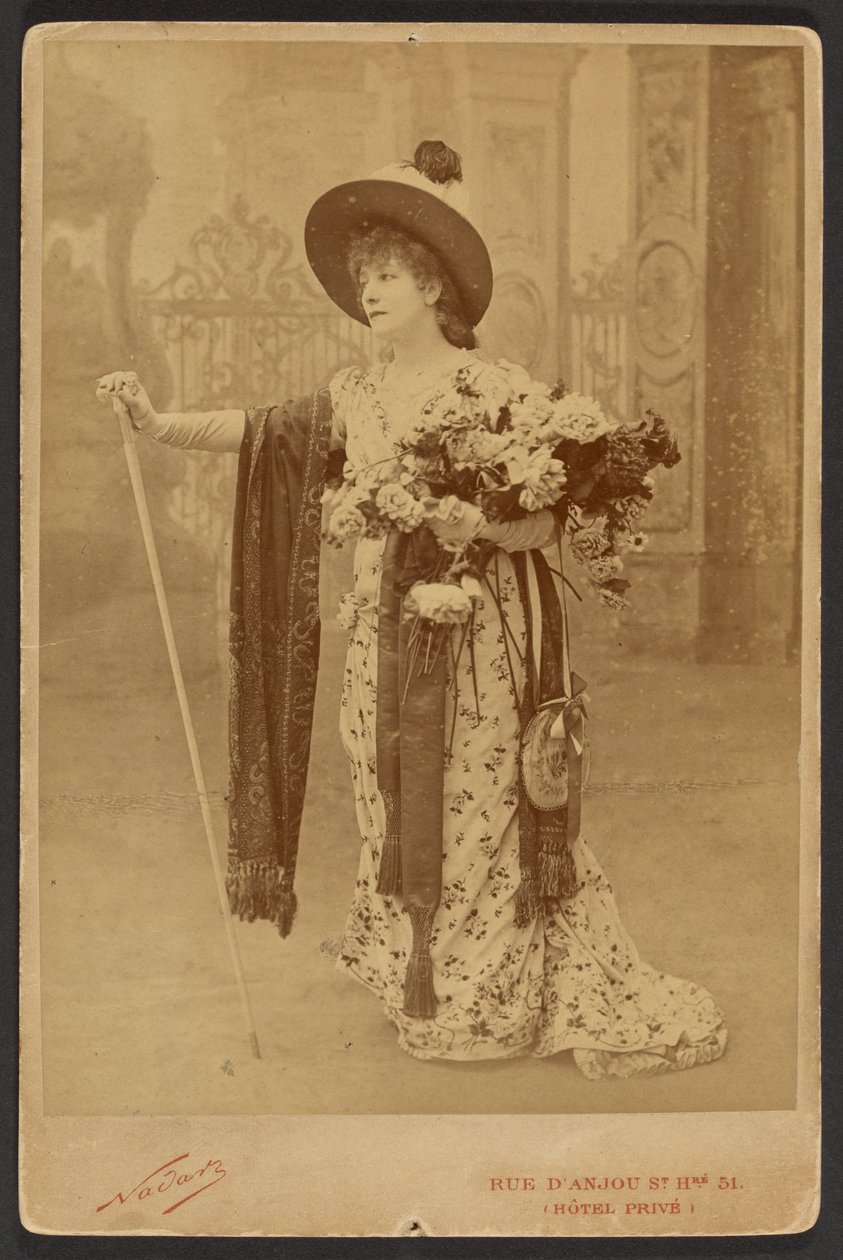 Sarah Bernhardt som Floria i La Tosca af Paul Nadar