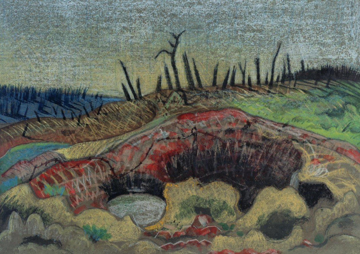 En Gård, Wytschaete af Paul Nash