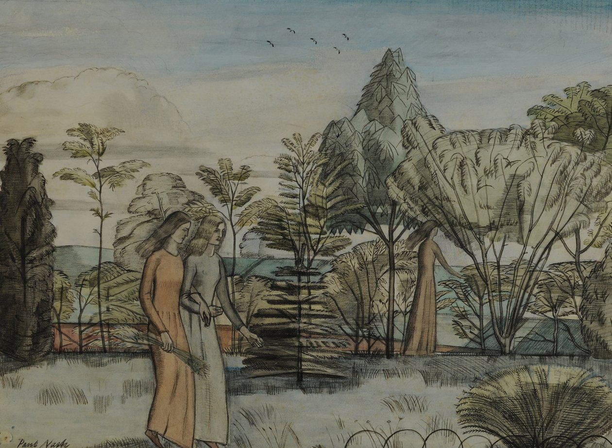 Barbara i haven af Paul Nash