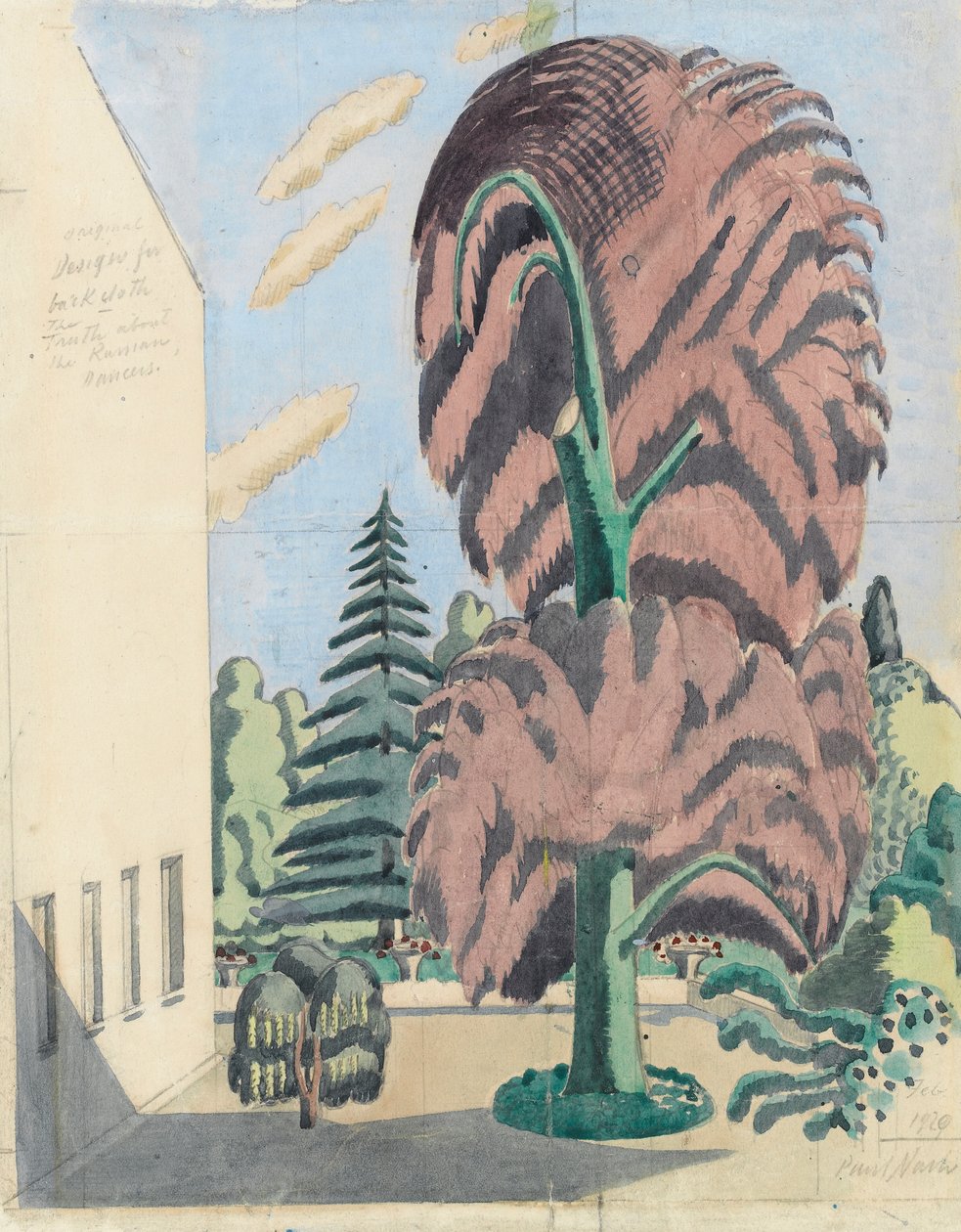 Design til bagklæde, Sandheden om de russiske dansere af Paul Nash