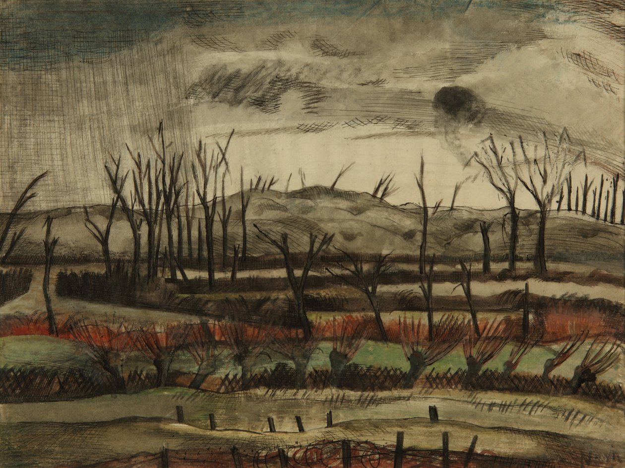 Desolate Landscape, Ypres Salient af Paul Nash