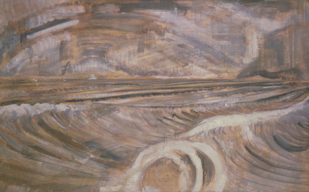 Dymchurch, ca. 1921 (olie på lærred) af Paul Nash