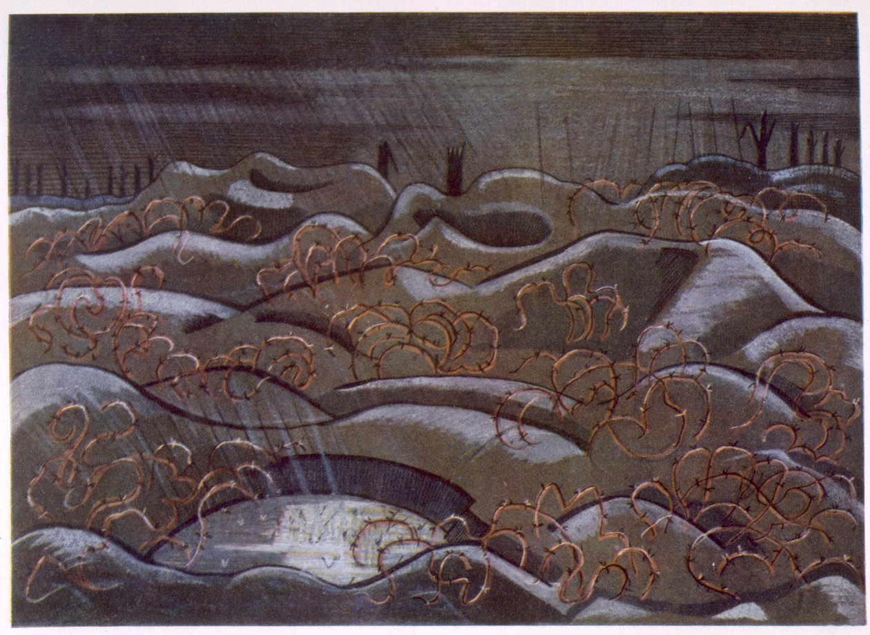 Hill 60 from the Cutting, fra britiske kunstnere ved fronten, fortsættelse af vestfronten, tredje del, Paul Nash af Paul Nash