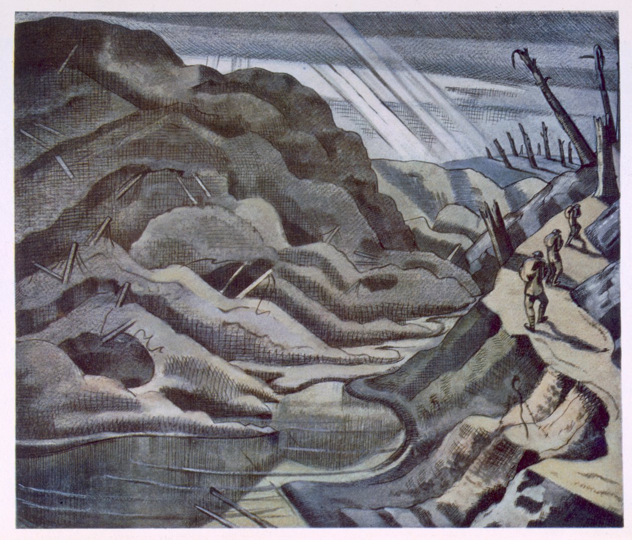 Landscape, Year of Our Lord 1917, fra britiske kunstnere ved fronten, fortsættelse af vestfronten, tredje del, Paul Nash af Paul Nash