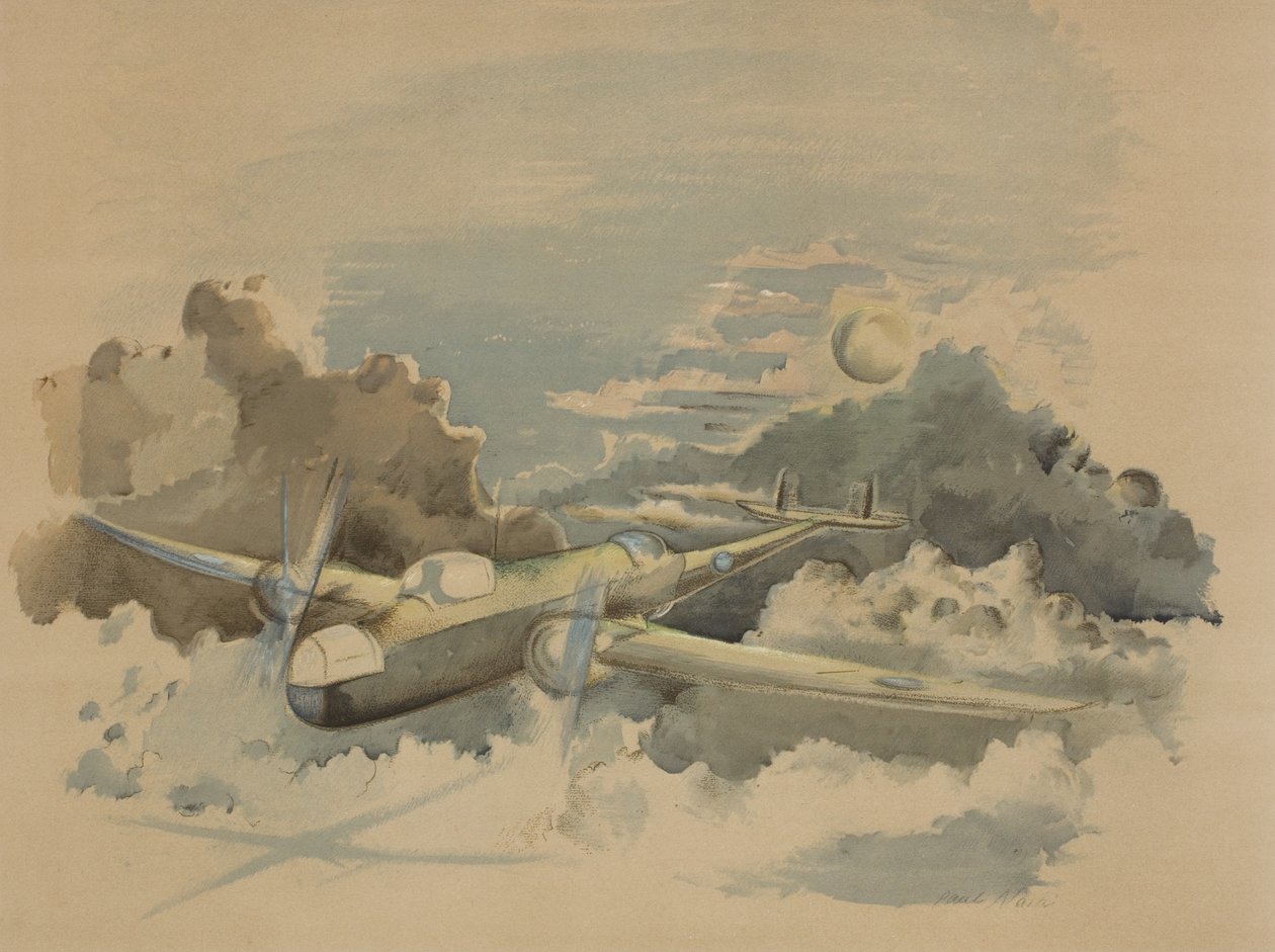 Måneskinsrejse, Hampden flyver over skyerne af Paul Nash