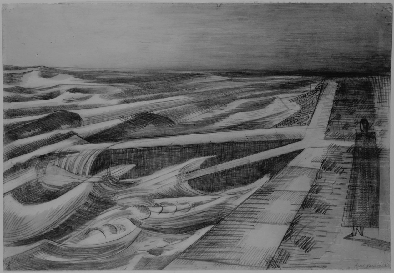 Night Tide, Dymchurch af Paul Nash