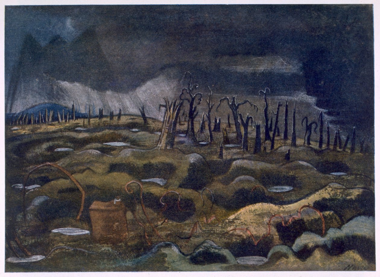 Nightfall, fra British Artists at the Front, Continuation of The Western Front, del tre, Paul Nash af Paul Nash