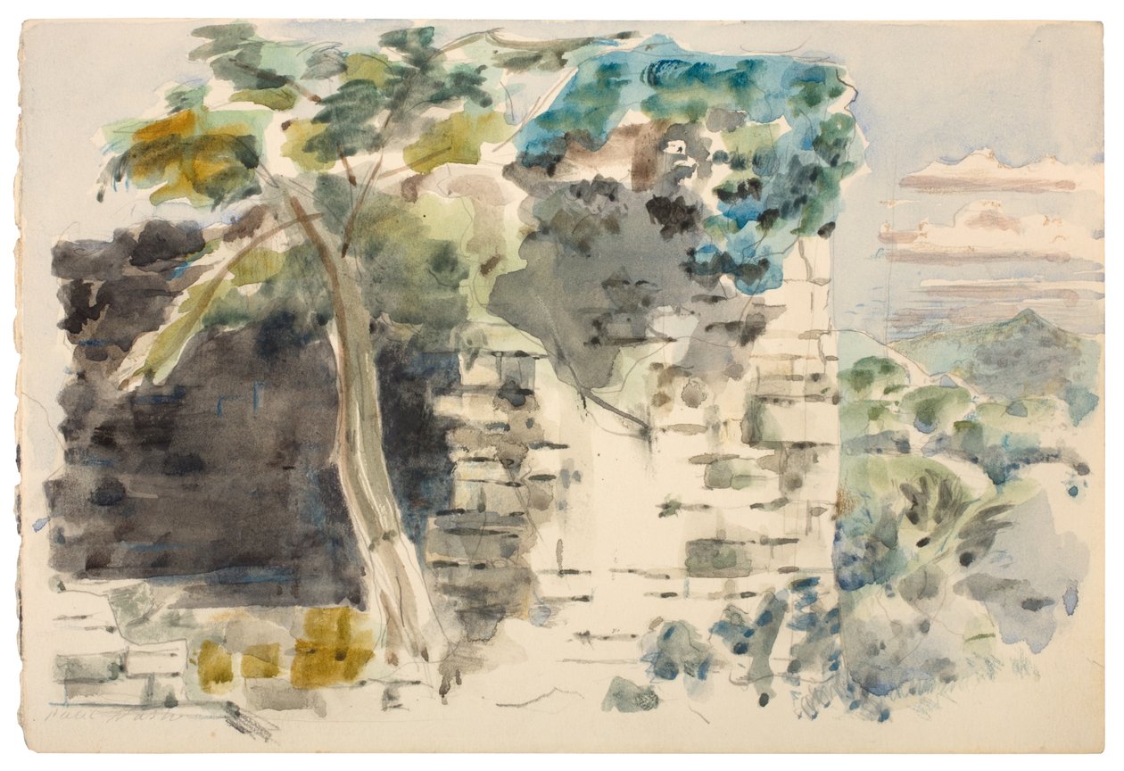 Ruin i Deans skov af Paul Nash