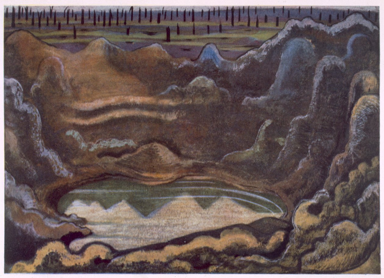 The Caterpillar Crater, fra British Artists at the Front, Fortsættelse af The Western Front, Tredje del, Paul Nash af Paul Nash