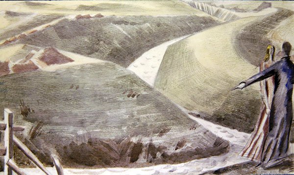 The Great Dyke, Romney Marsh af Paul Nash