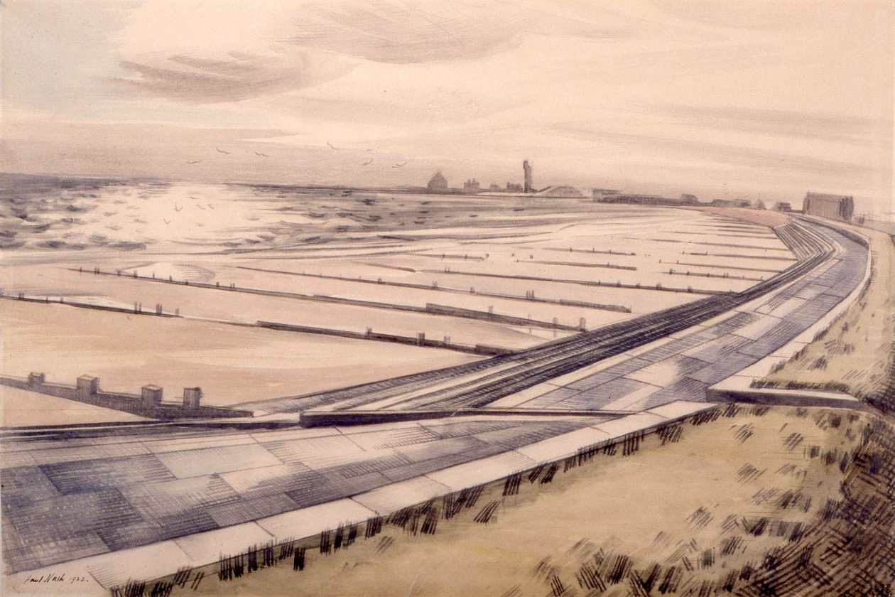 The Shore, Dymchurch, Kent af Paul Nash