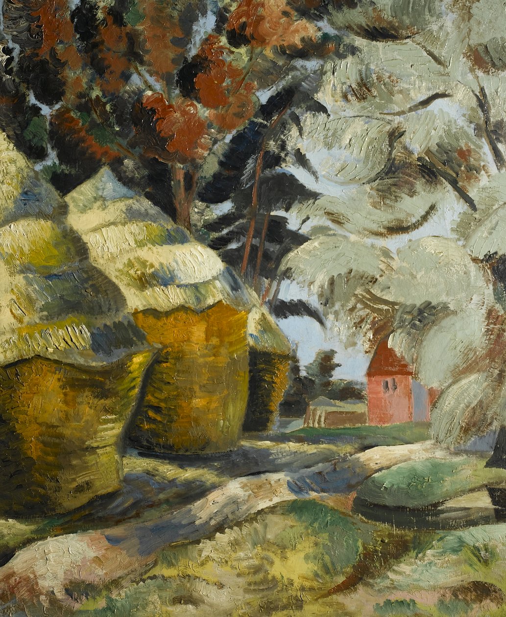 The Stackyard, ca. 1925 (olie på lærred) af Paul Nash
