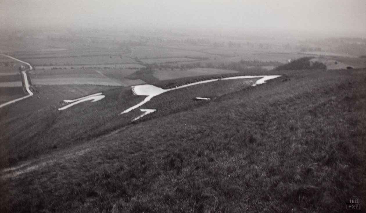Den hvide hest, Uffington, Berkshire af Paul Nash