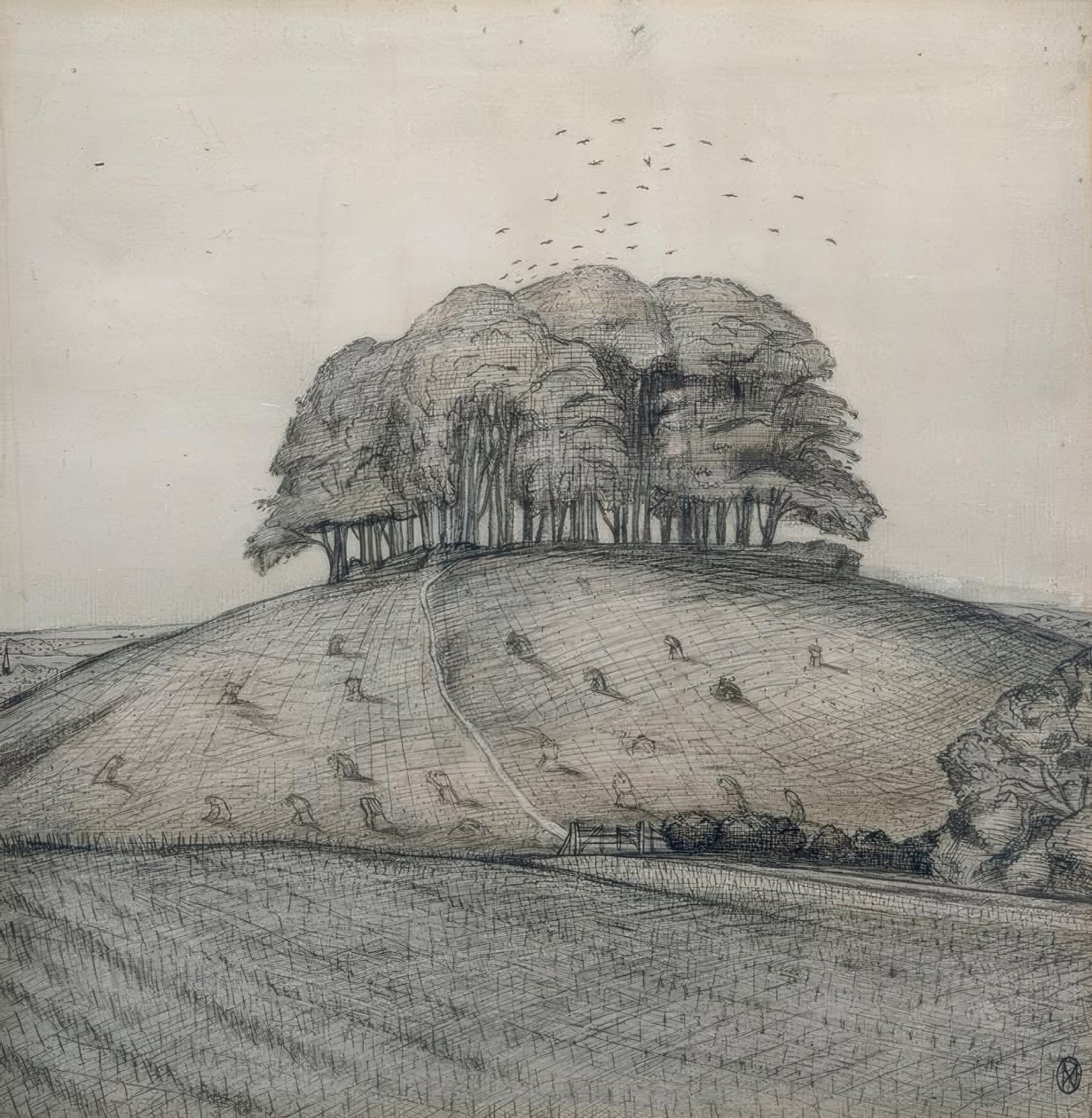 Skoven på Bakken af Paul Nash
