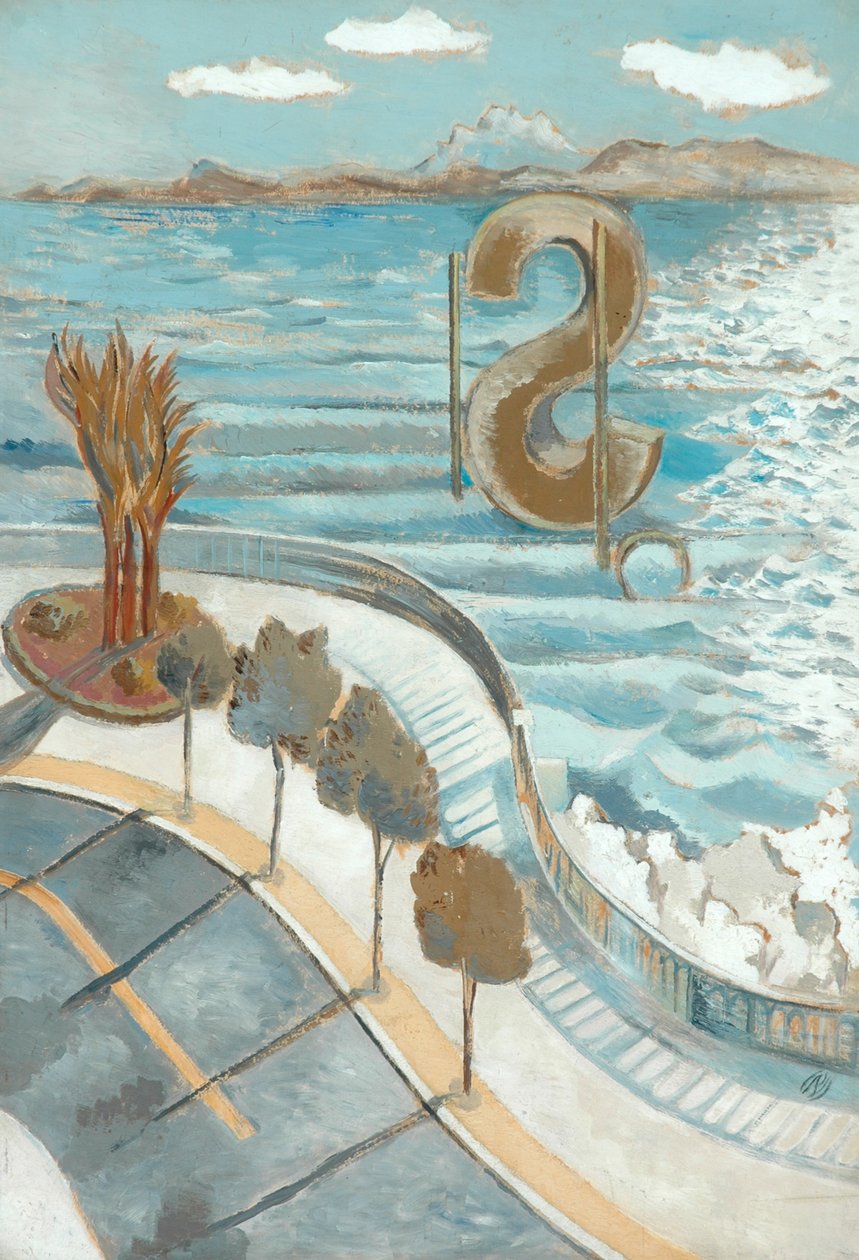 Udsigt fra et vindue, Nice af Paul Nash