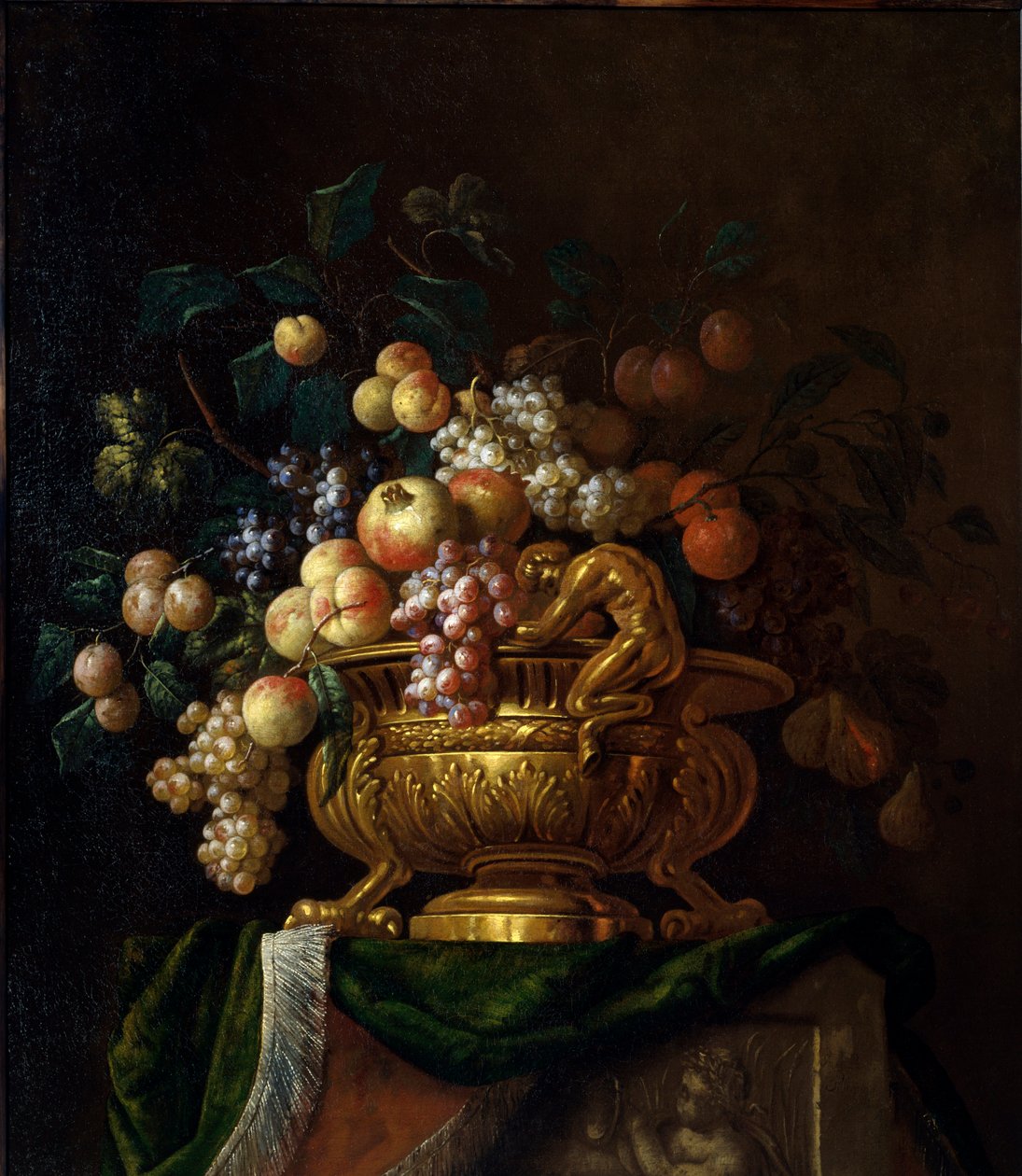 Stilleben med vase og granater. Maleri af Paul Pillement 1600-tallet. Rouen, Musee des Beaux Arts. af Paul Pillement