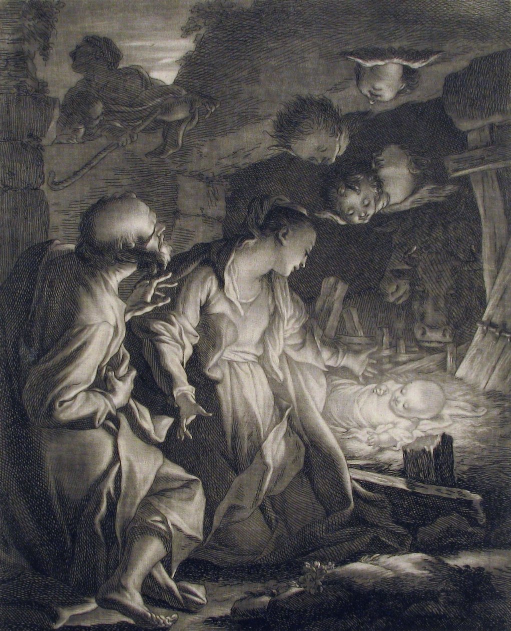Fødsel, 1727., 1727. af Paul Ponce Antoine Robert