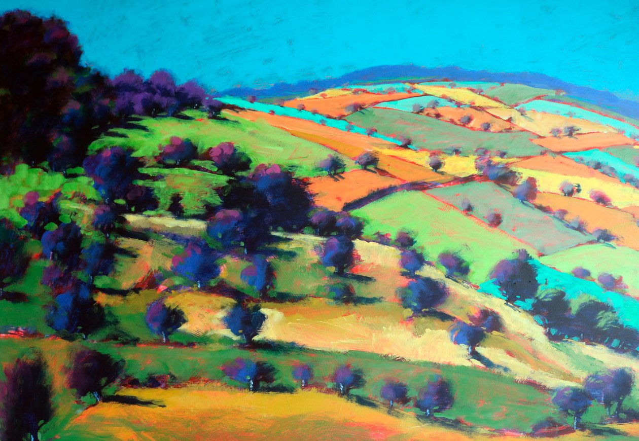 Barrowwake Looking Northwest (Detail #1), 2025 (akryl på plade) af Paul Powis