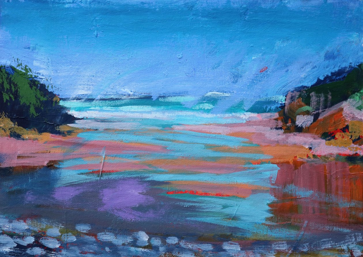 Broadhaven, 2021 (akryl på lærred) af Paul Powis