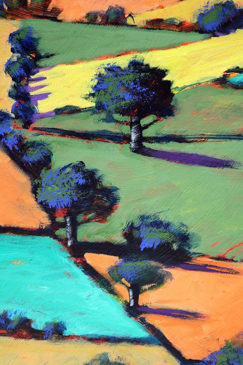 Burcome close up 1 (akryl om bord) af Paul Powis