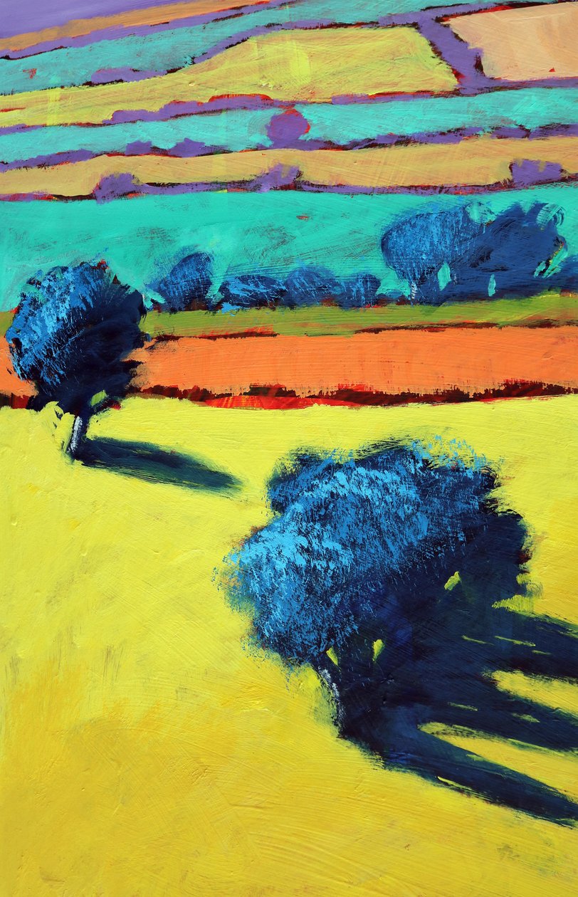 Cotswold Way close up 1 (akryl ombord) af Paul Powis