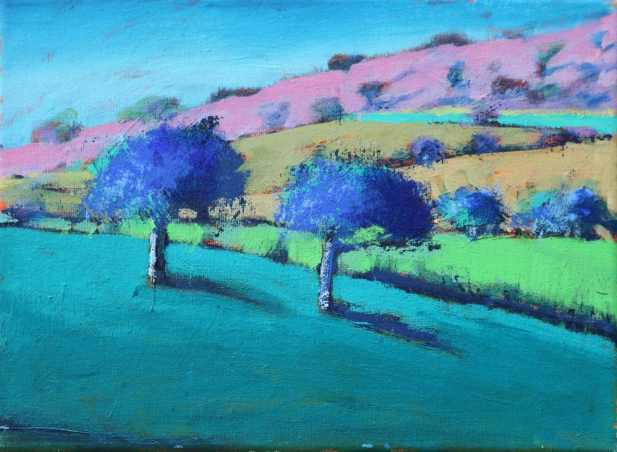 Swineyard Hill spring, 2021 (akryl på lærred) af Paul Powis