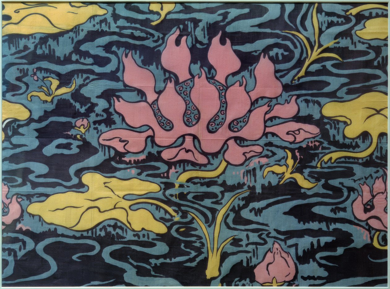 Dekorationsstof med åkande af Paul Elie Ranson