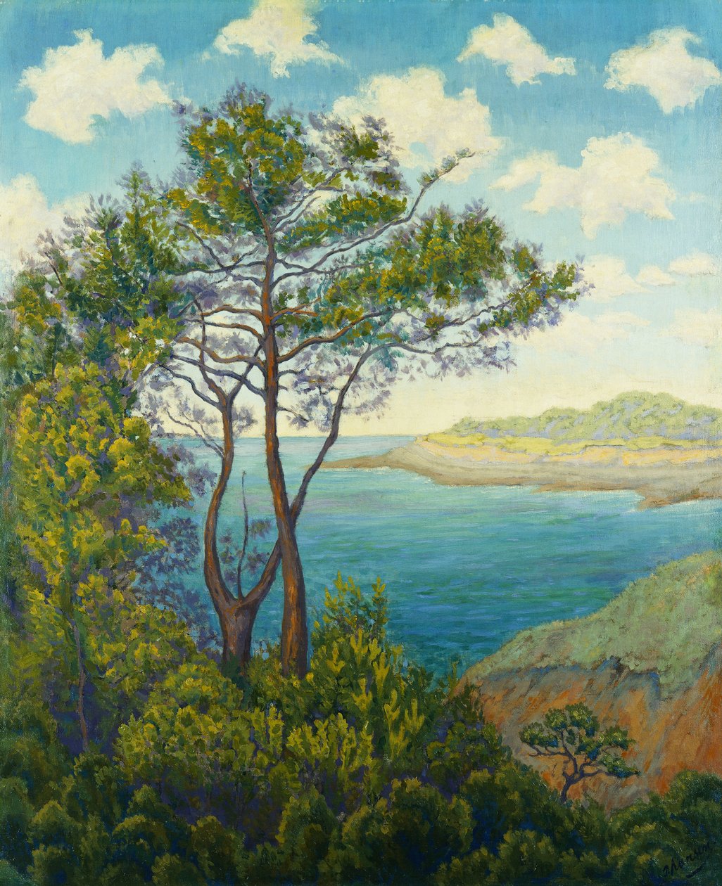 Strandpromenaden i Bretagne; Seaside i Bretagne, ca. 1898 af Paul Elie Ranson