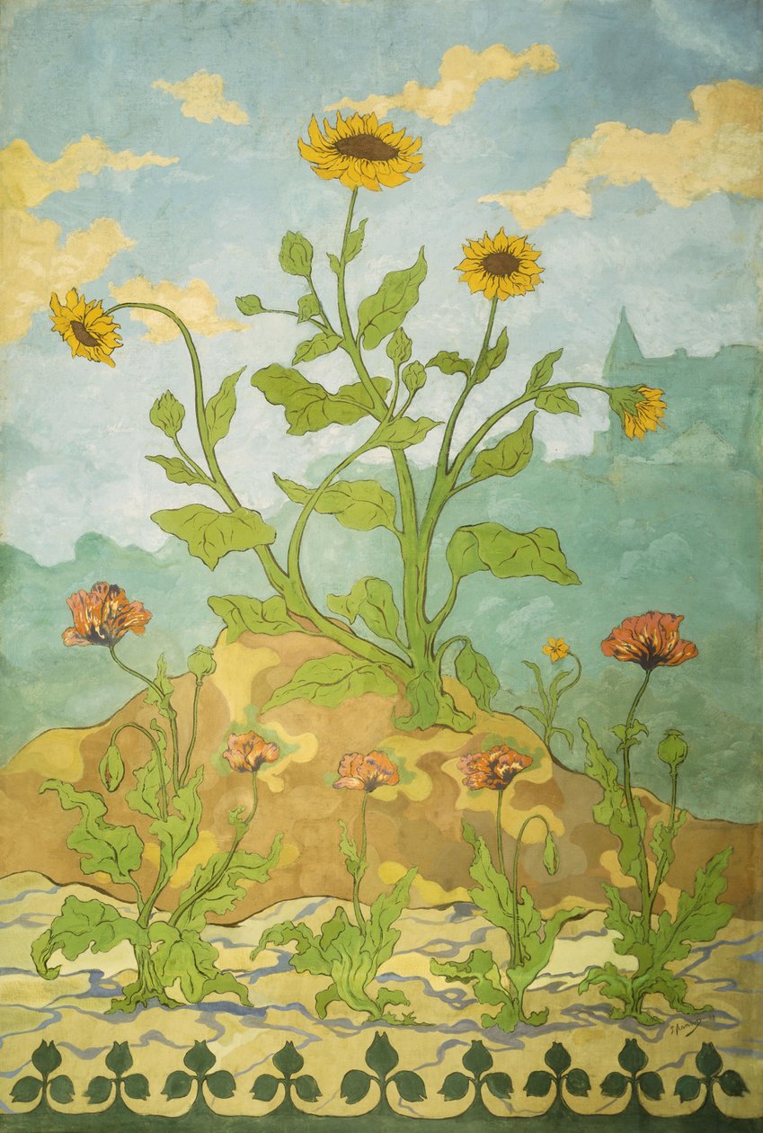 Solsikker og valmuer; Morgenfruer og valmuer, 1899 af Paul Elie Ranson