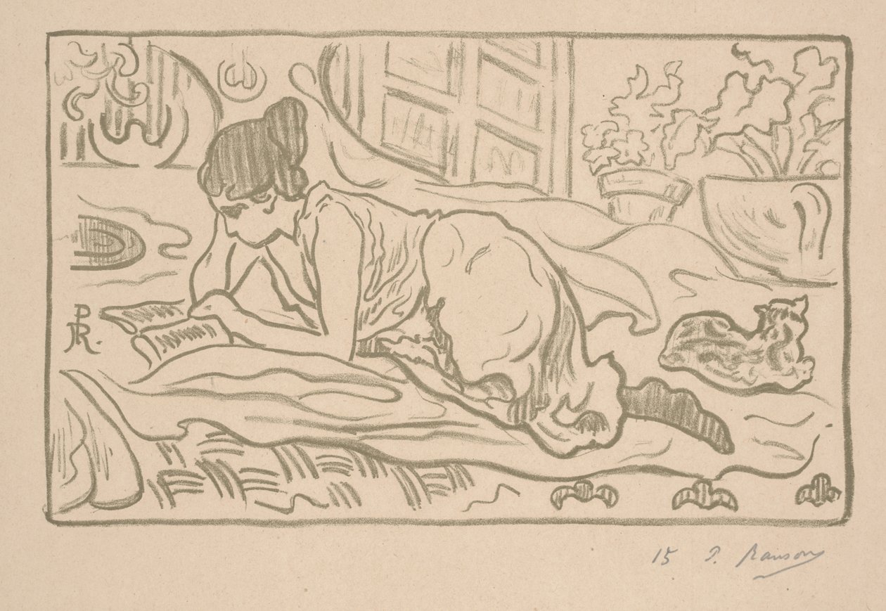 Den tilbagelænede læser af Paul Elie Ranson