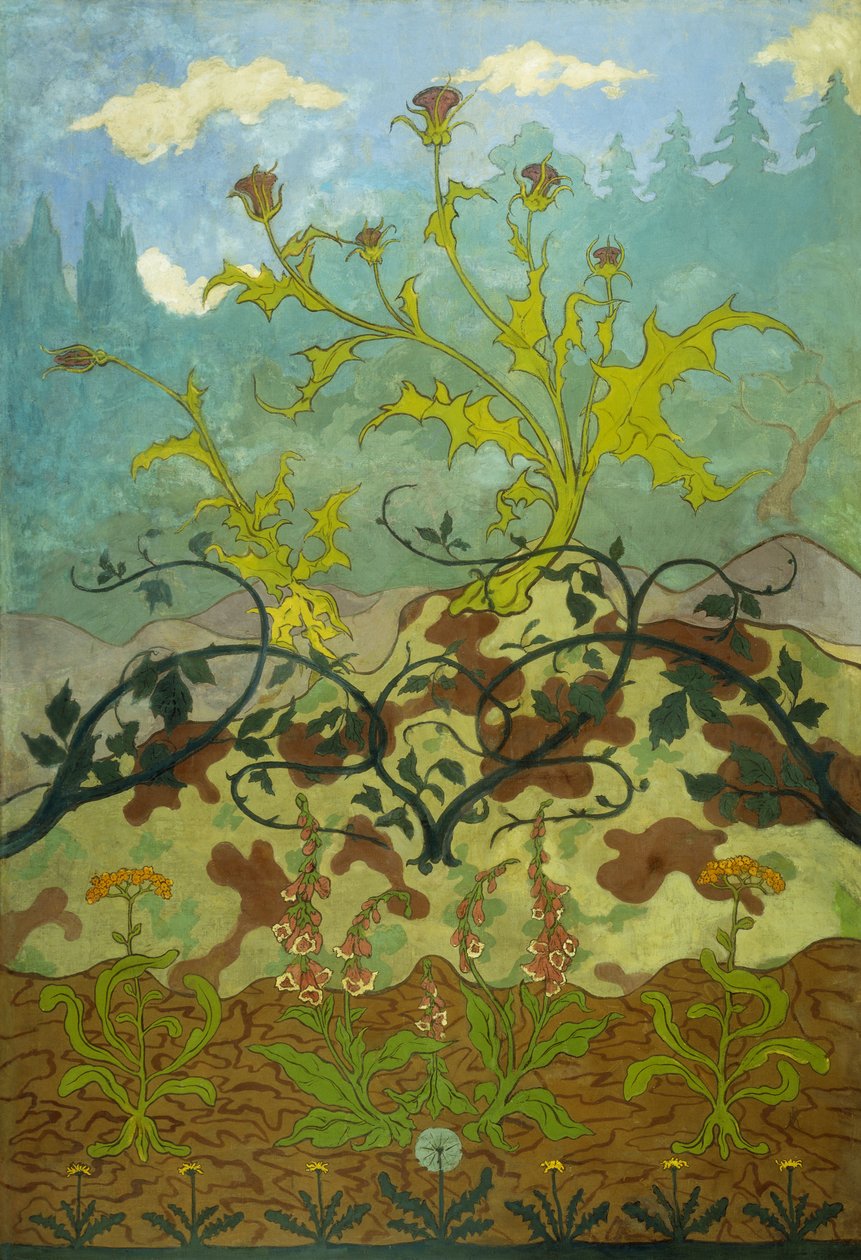 Tidsler og Foxglove; Tidsler og Foxgloves, 1899 af Paul Elie Ranson