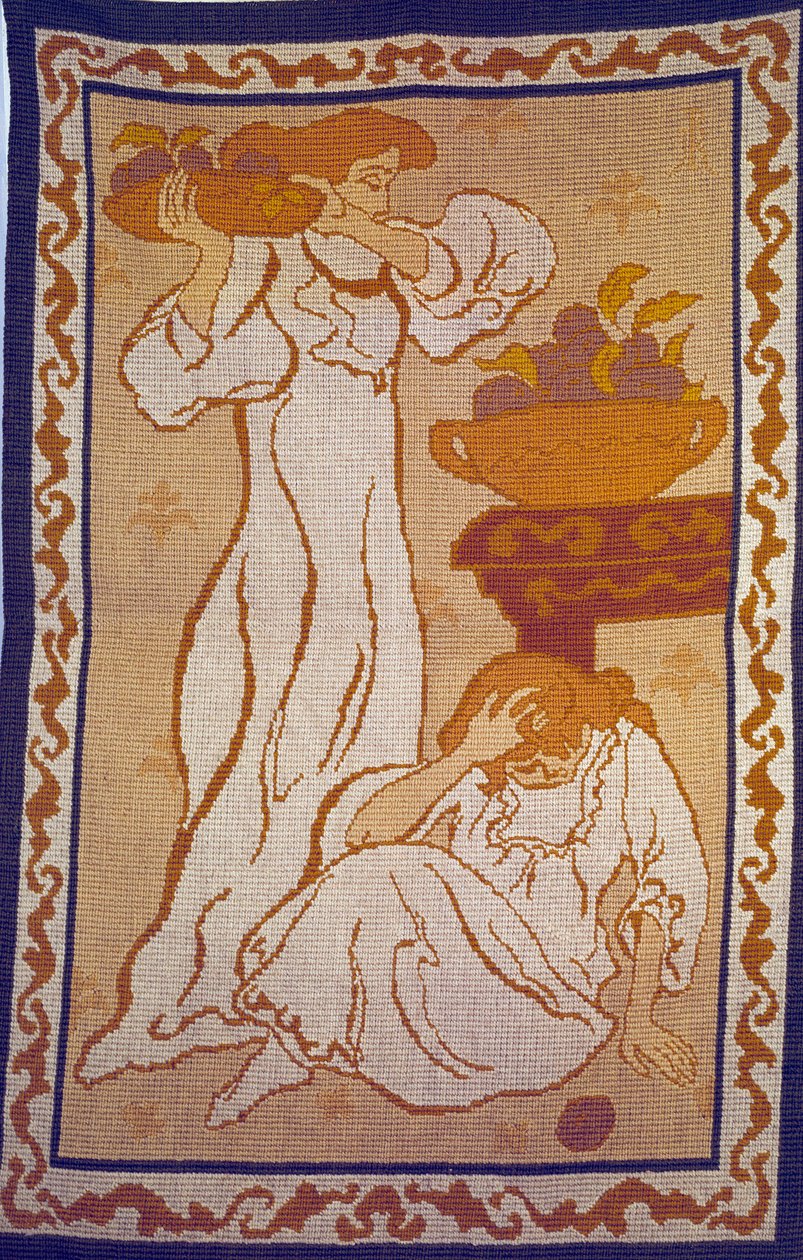 Women in White Tapestry af Paul Ranson (1864-1909) Paris fra det 20. århundrede, kommunalt museum for moderne kunst af Paul Elie Ranson