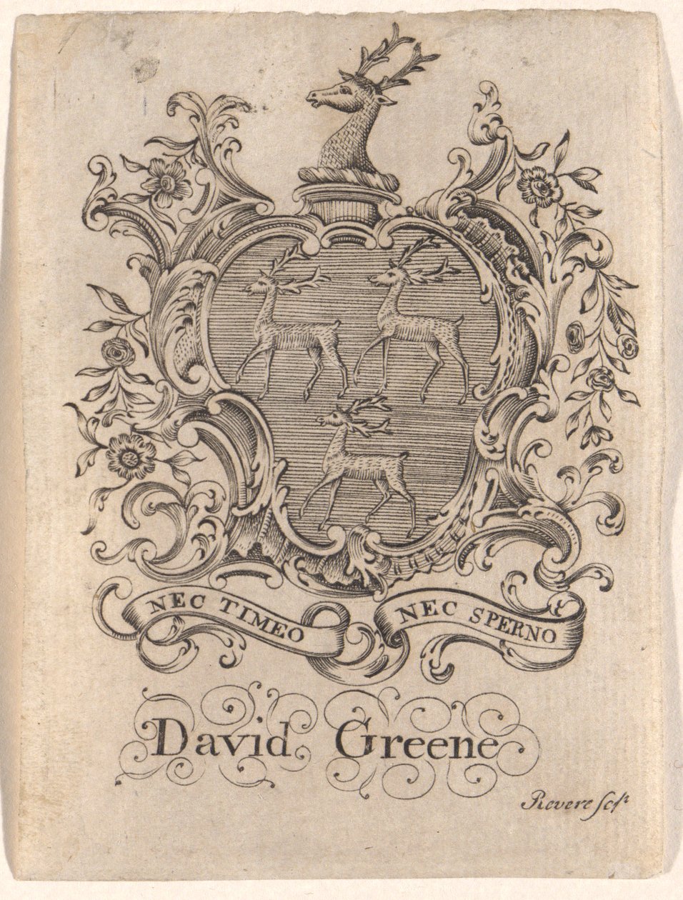 Bogplade af David Greene af Paul Revere