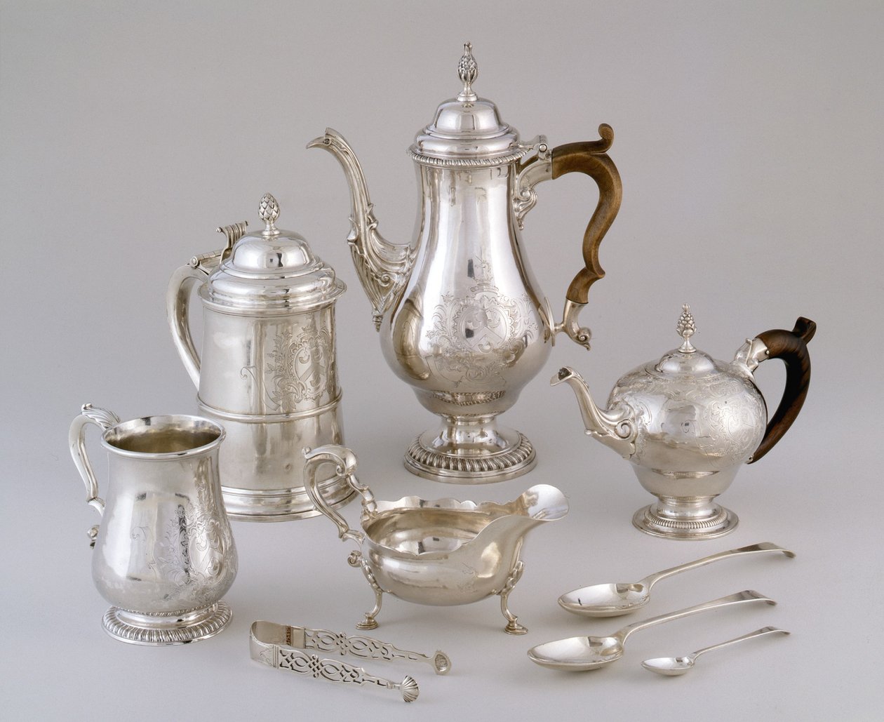 Repræsentative prøver af Paine Tea Service af Paul Revere