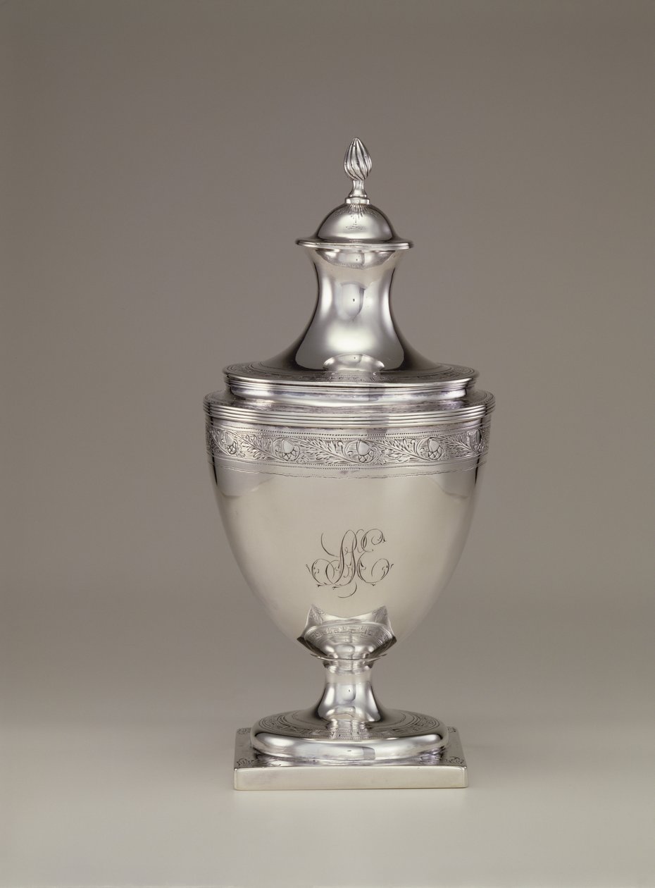 Sukkerskål med låg, ca. 1795 af Paul Revere