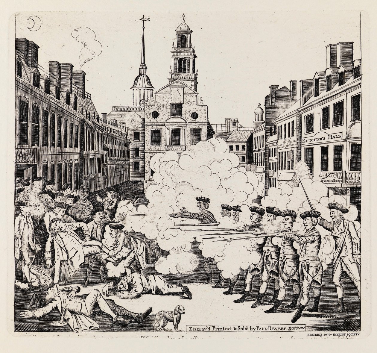 Den blodige massakre af Paul Revere