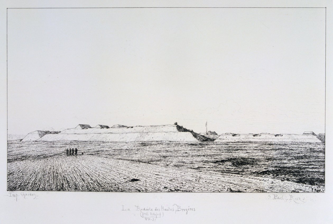 La Redoute des Hautes Brugeres, belejring af Paris, 1870-1871 af Paul Roux