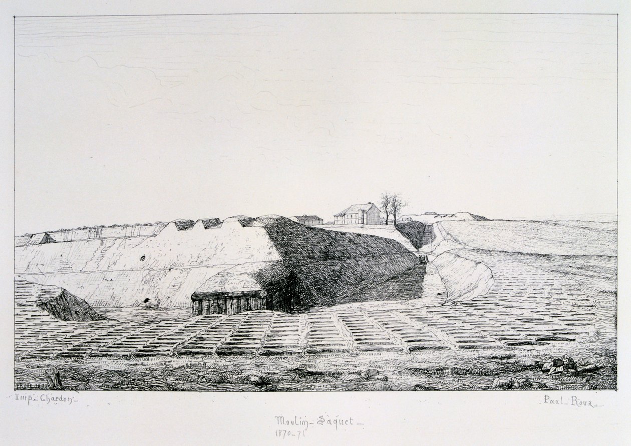 Moulin Saquet, belejring af Paris, 1870-1871 af Paul Roux