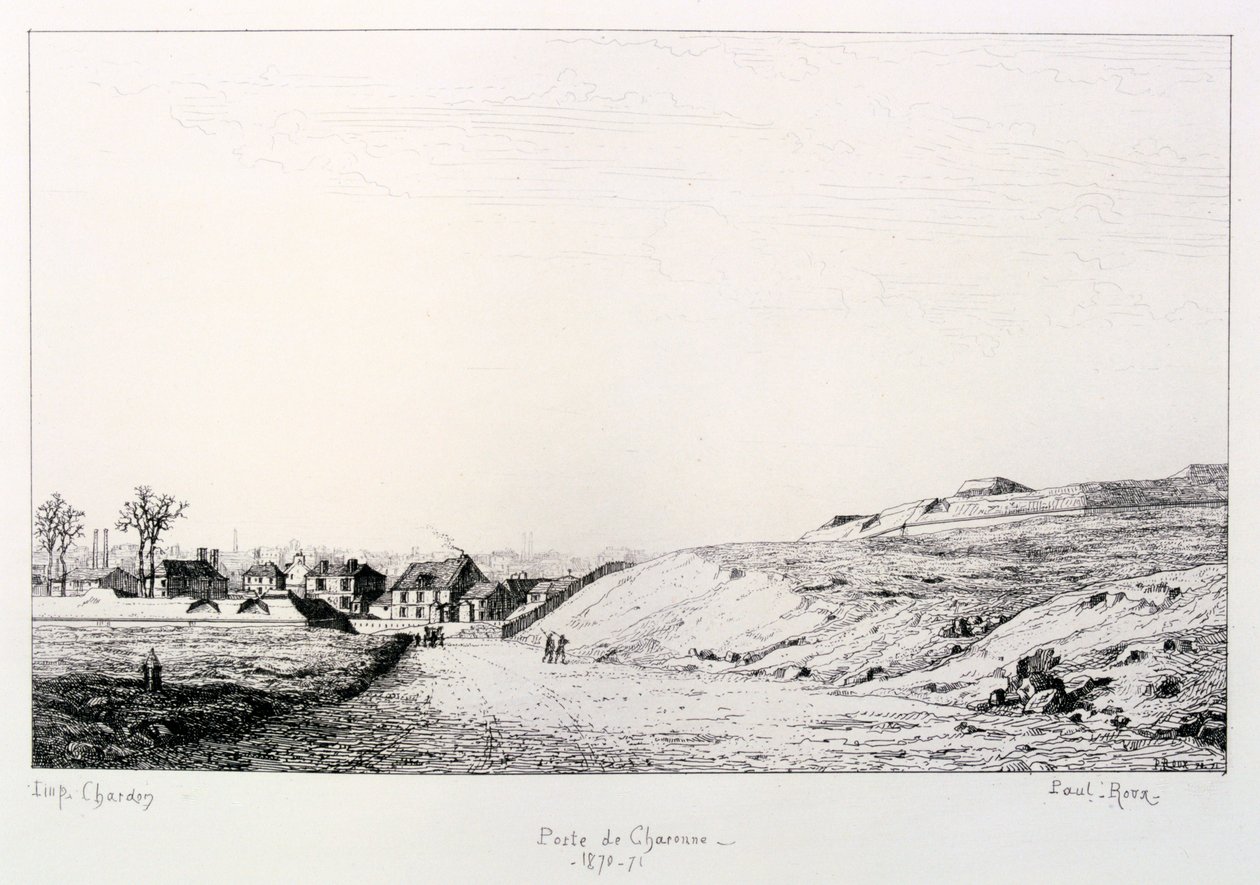 Post af Charonne, belejring af Paris, 1870-1871 af Paul Roux