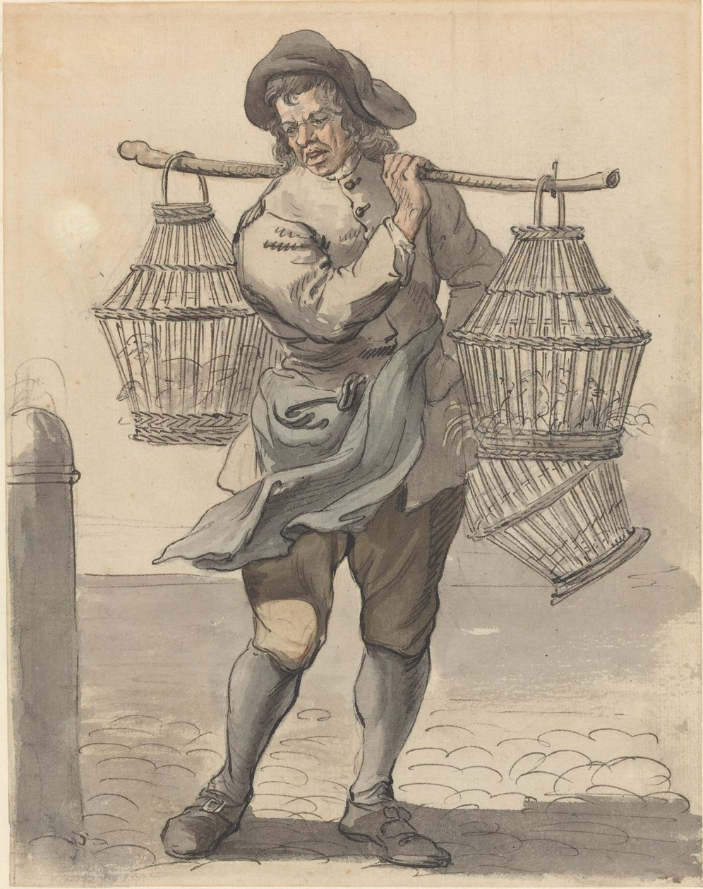 En fjerkræ sælger af Paul Sandby