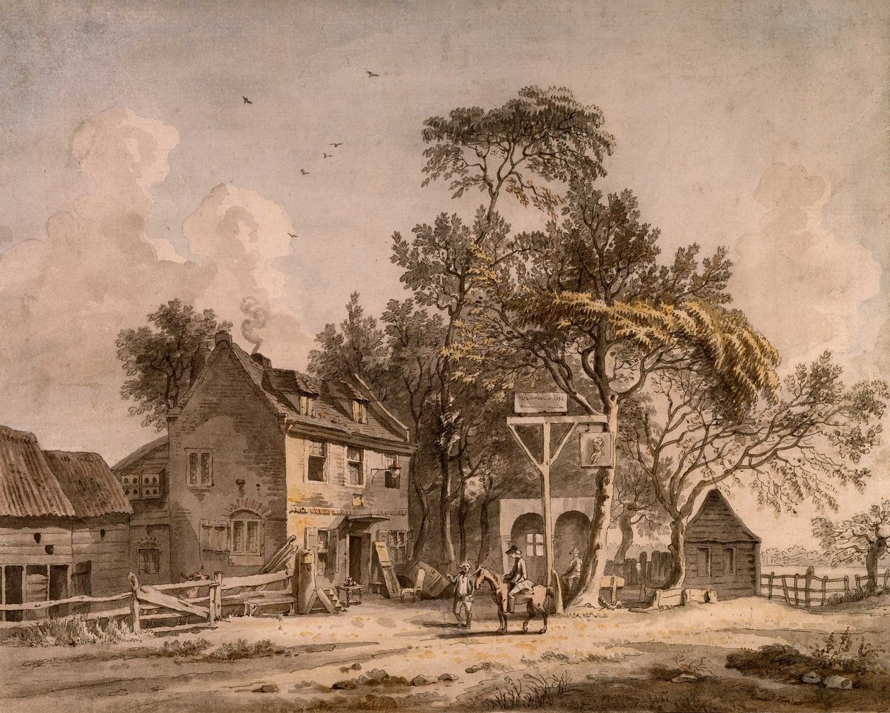 Et offentligt hus af Paul Sandby, RA af Paul Sandby