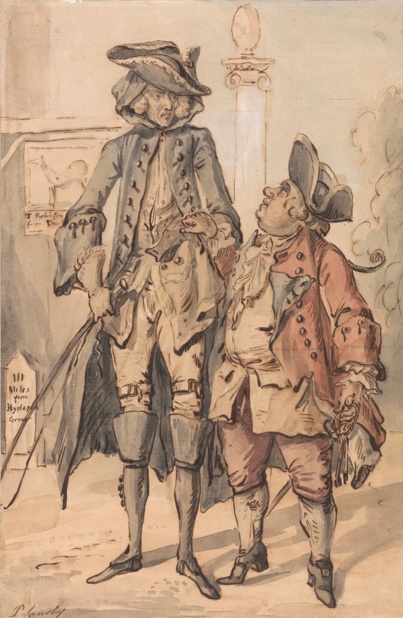 Karikatur af George Bubb Dodington og Sir Thomas Robinson af Paul Sandby