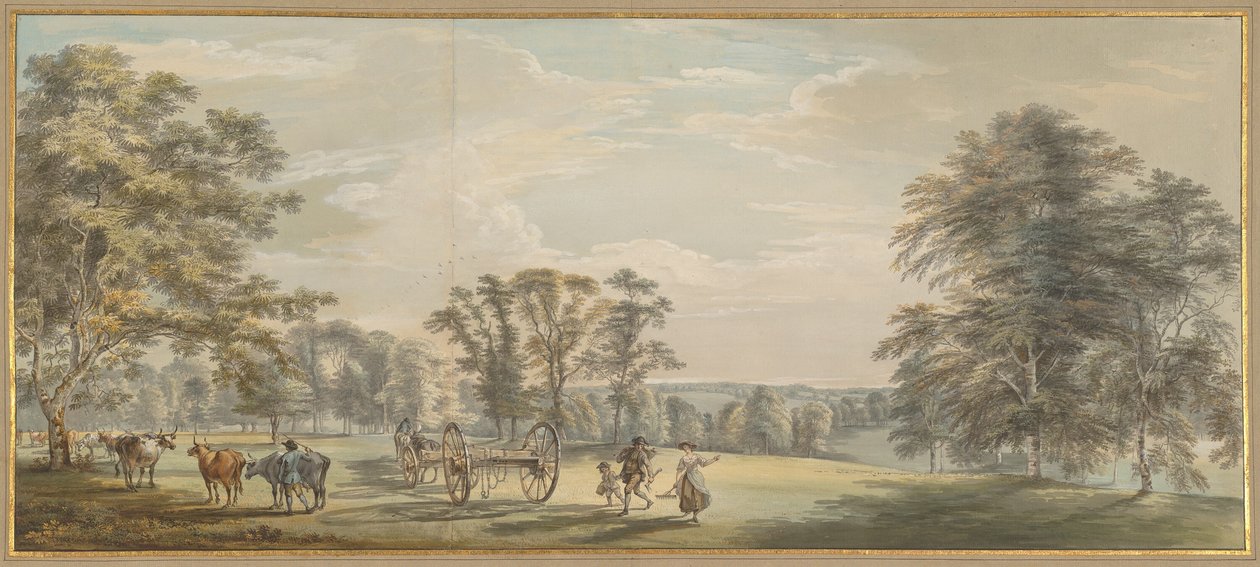 Daggry i Luton Park af Paul Sandby