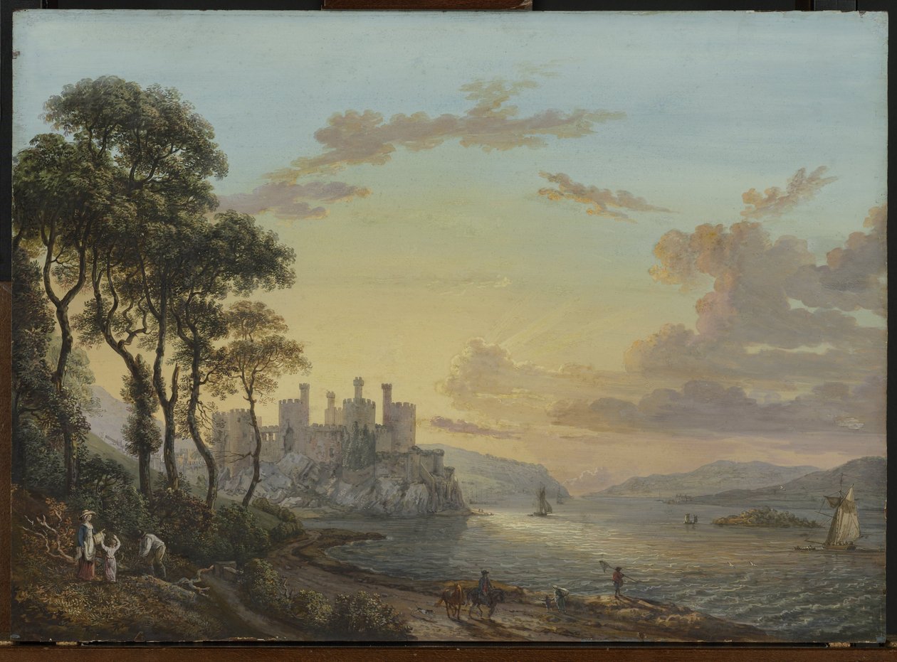 Udsigt over Conway Castle, Wales af Paul Sandby