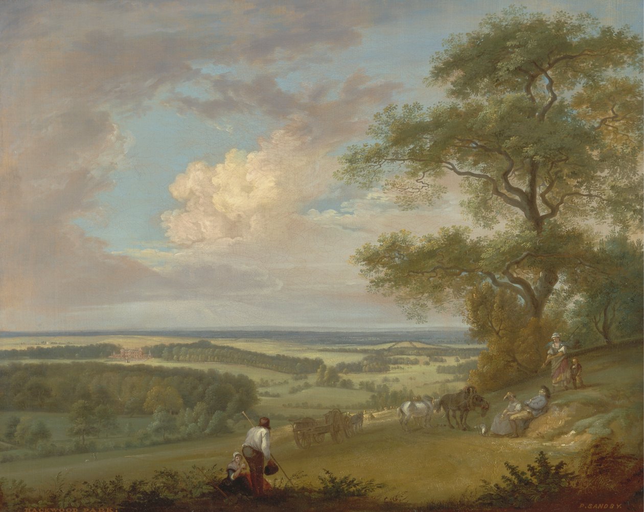 Hackwood Park, Hampshire af Paul Sandby