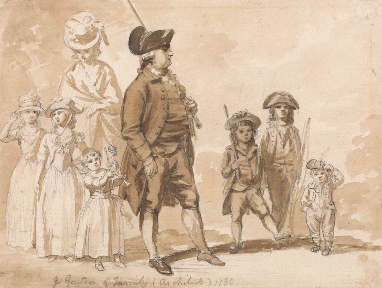 James Gandon og familie af Paul Sandby