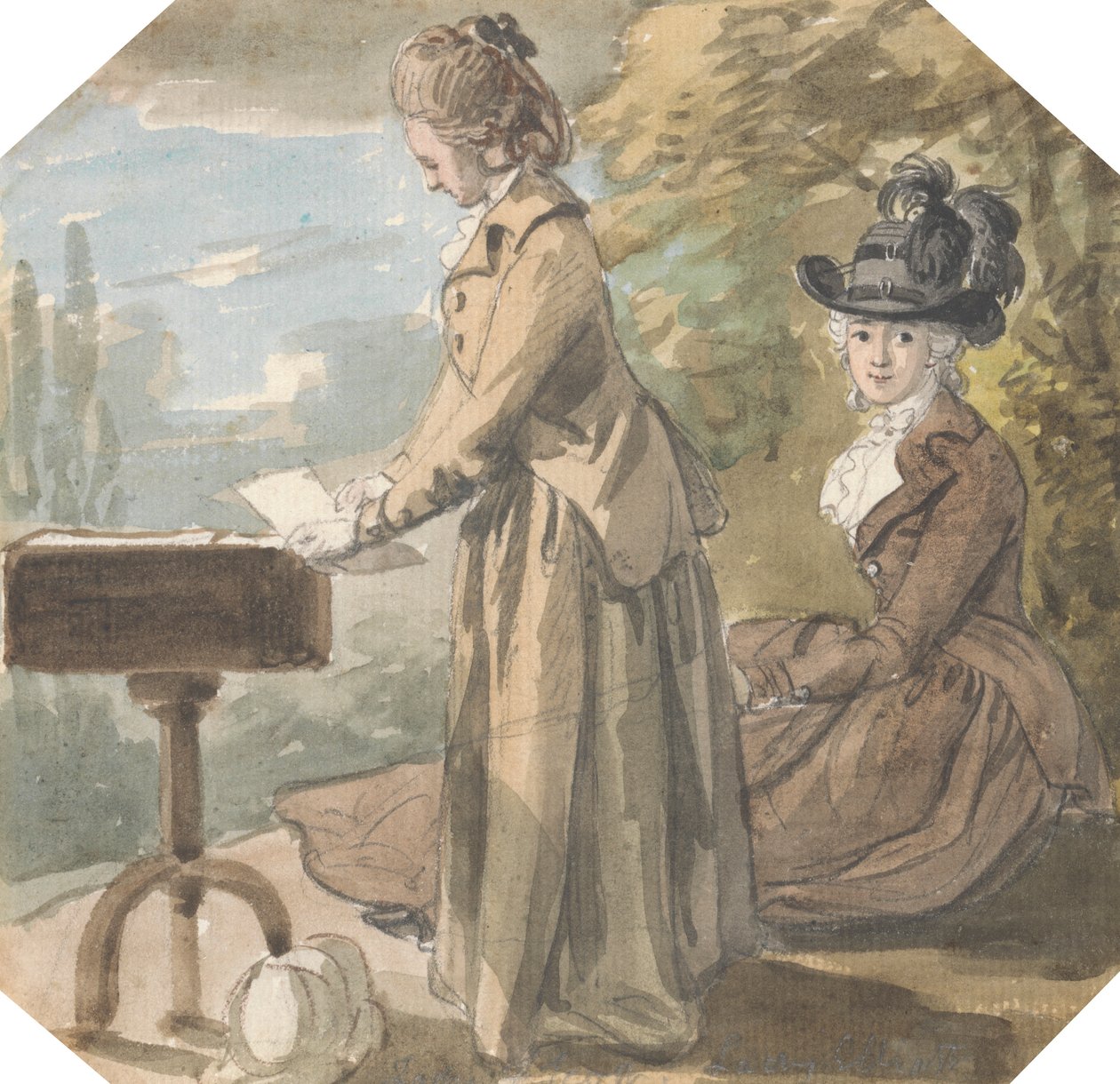 Lady Francis Scott og Lady Elliot af Paul Sandby