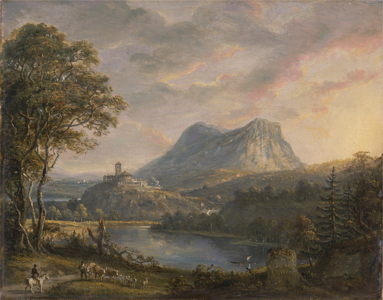 Landskab med en sø af Paul Sandby